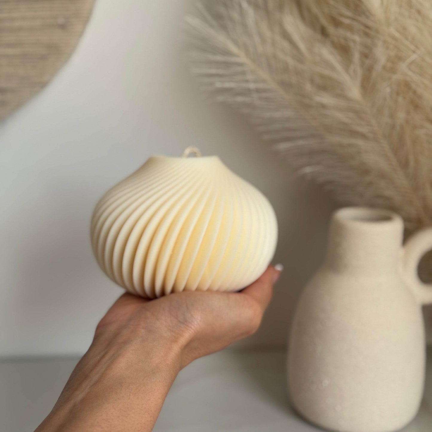 Swirl Candle – Sculpted Calm in Motion - AuraLux