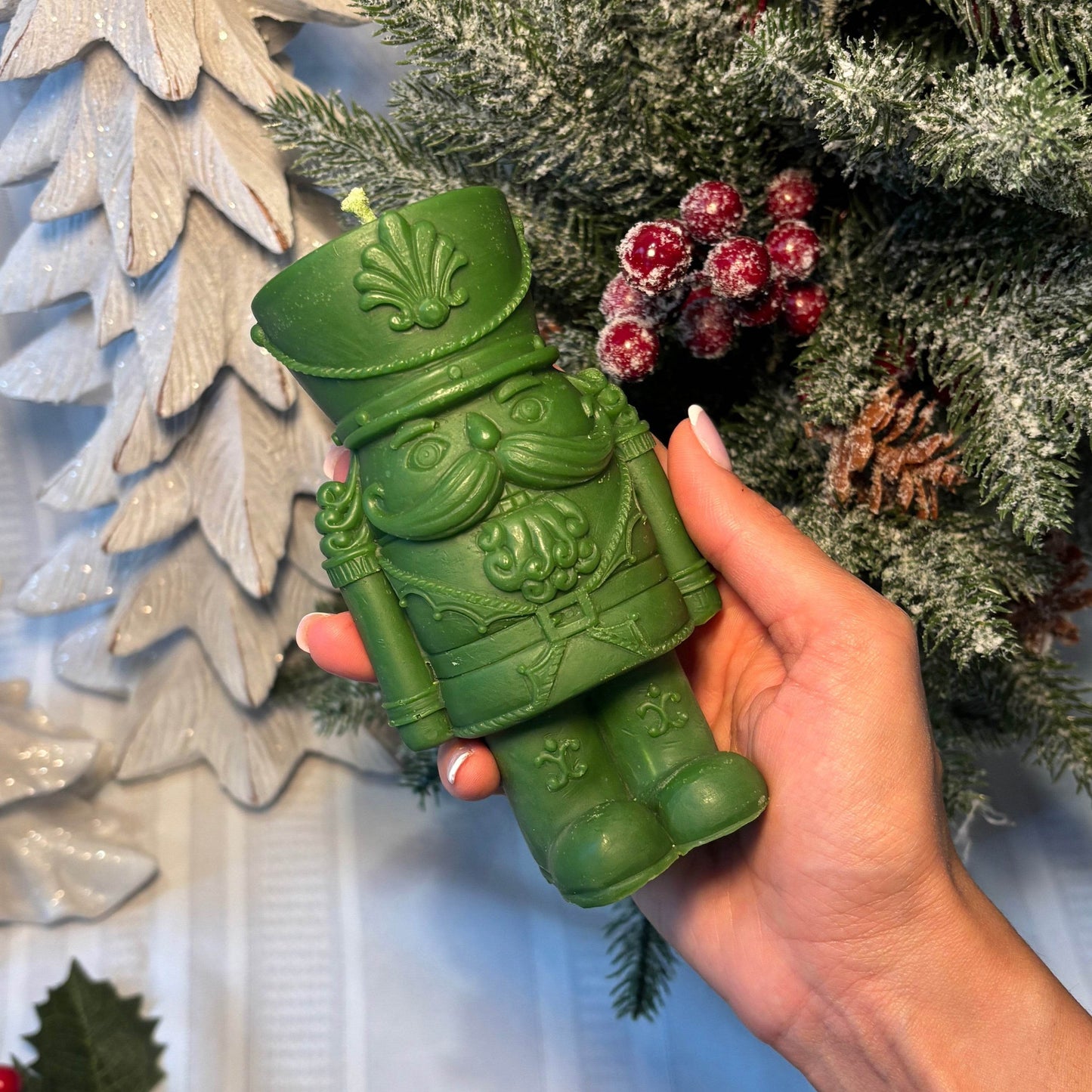 Nutcracker Candle – Handcrafted Holiday Classic in Sculpted Wax - AuraLux