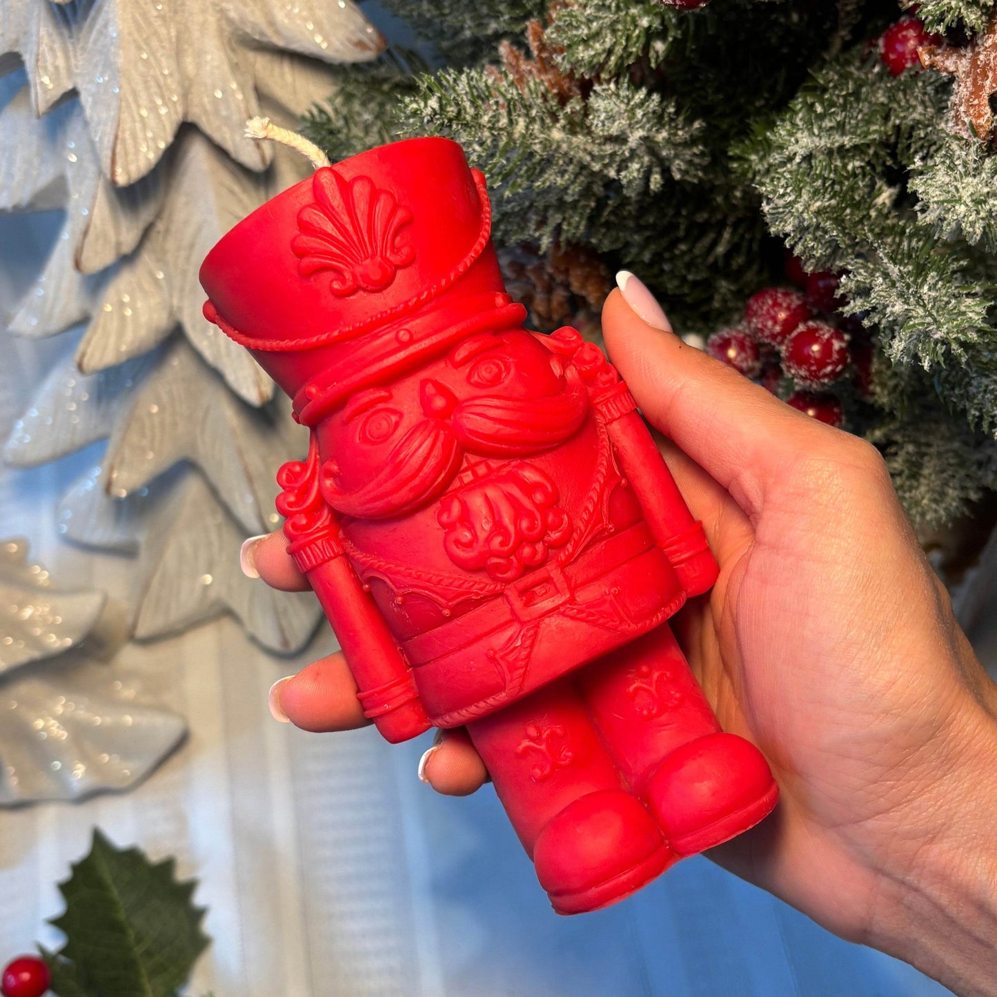 Nutcracker Candle – Handcrafted Holiday Classic in Sculpted Wax - AuraLux