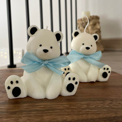 Bowtie Bear Candle – A Timeless Keepsake of Elegance & Charm