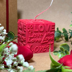 Love Block Candle – Bold Shape, Endless Sentiment