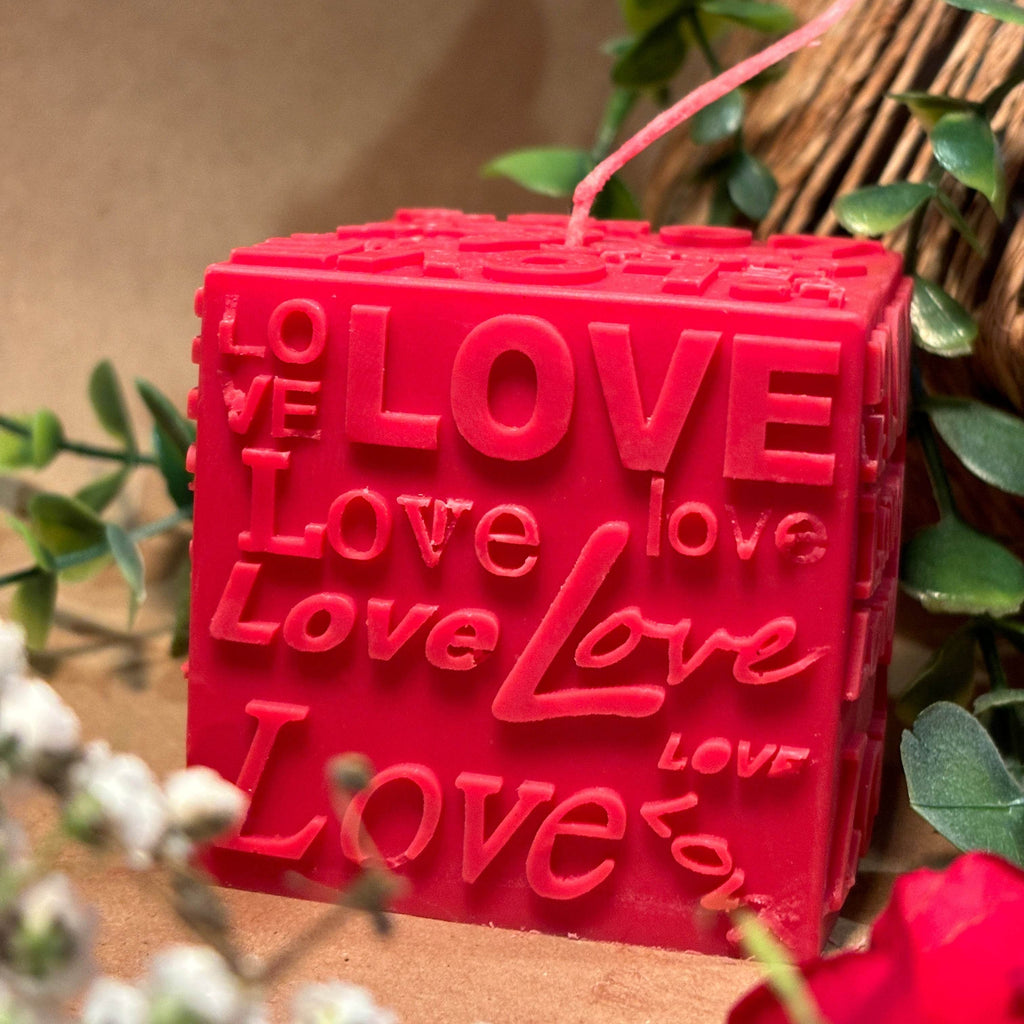 Love Block Candle – Bold Shape, Endless Sentiment - AuraLux