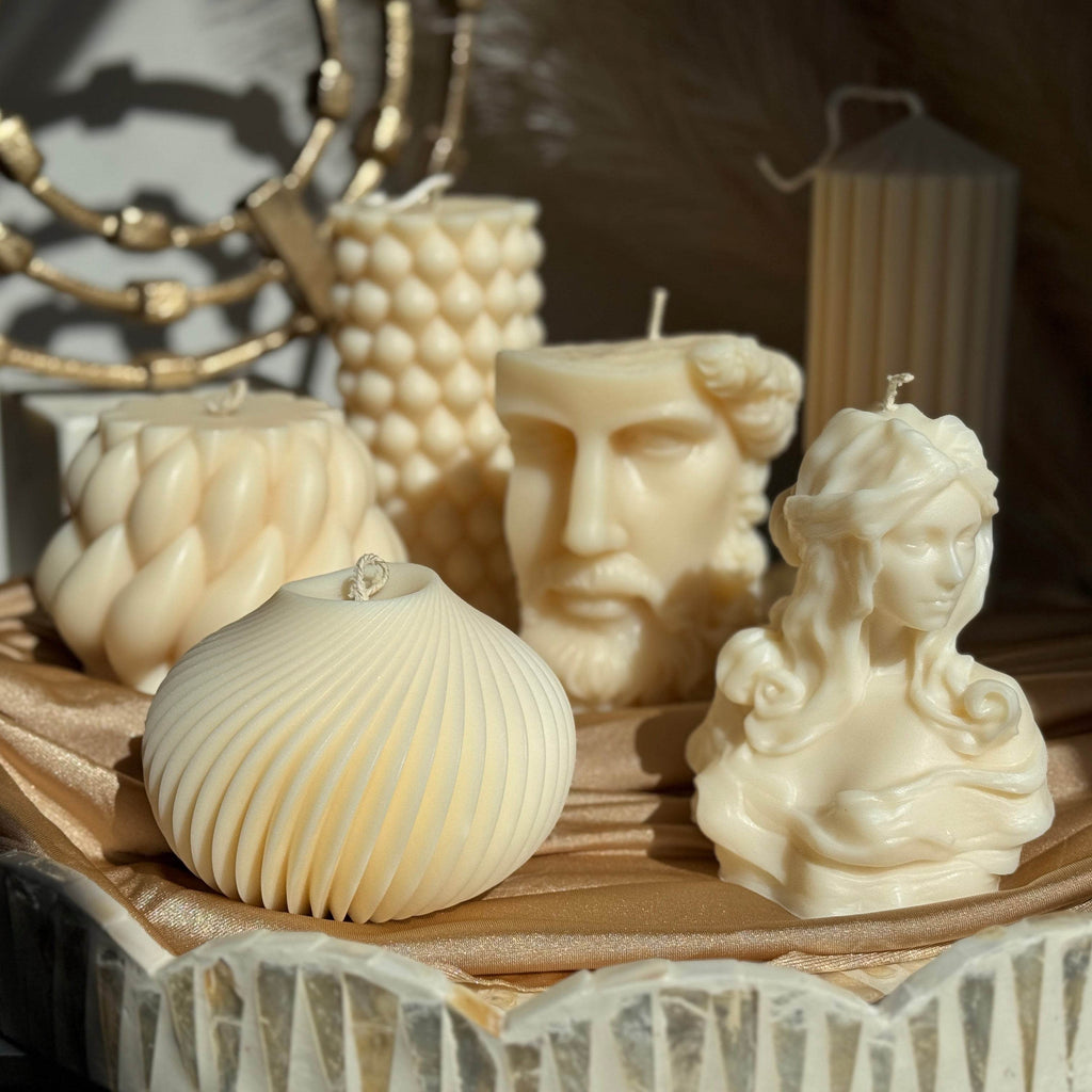 Swirl Candle – Sculpted Calm in Motion - AuraLux