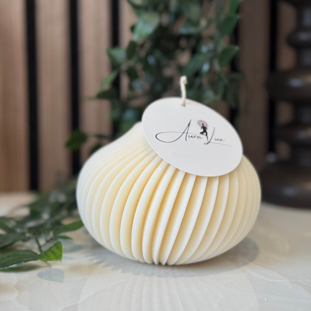 Swirl Candle – Sculpted Calm in Motion - AuraLux