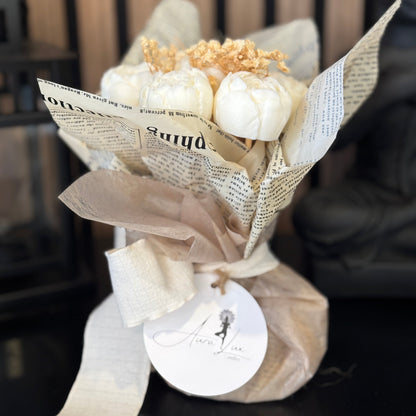 Off-White Petit Bouquet – Wrapped in Soft Whispers of Elegance