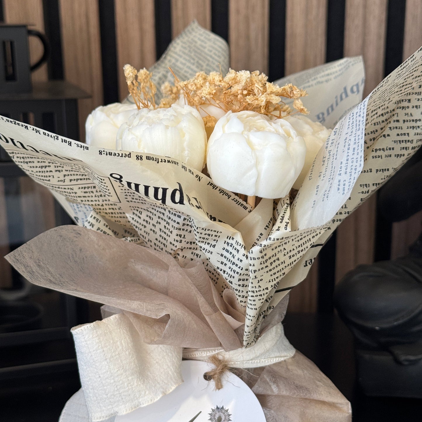 Off-White Petit Bouquet – Wrapped in Soft Whispers of Elegance
