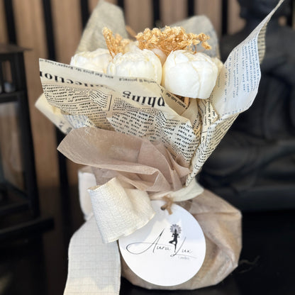 Off-White Petit Bouquet – Wrapped in Soft Whispers of Elegance