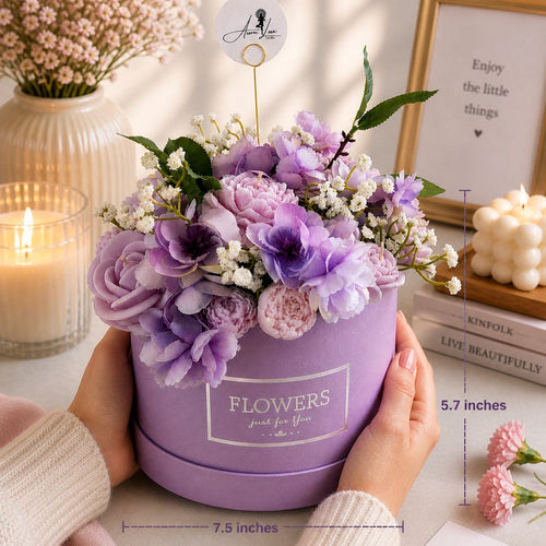 Enchanting Purple Floral Candle Bouquet 💜