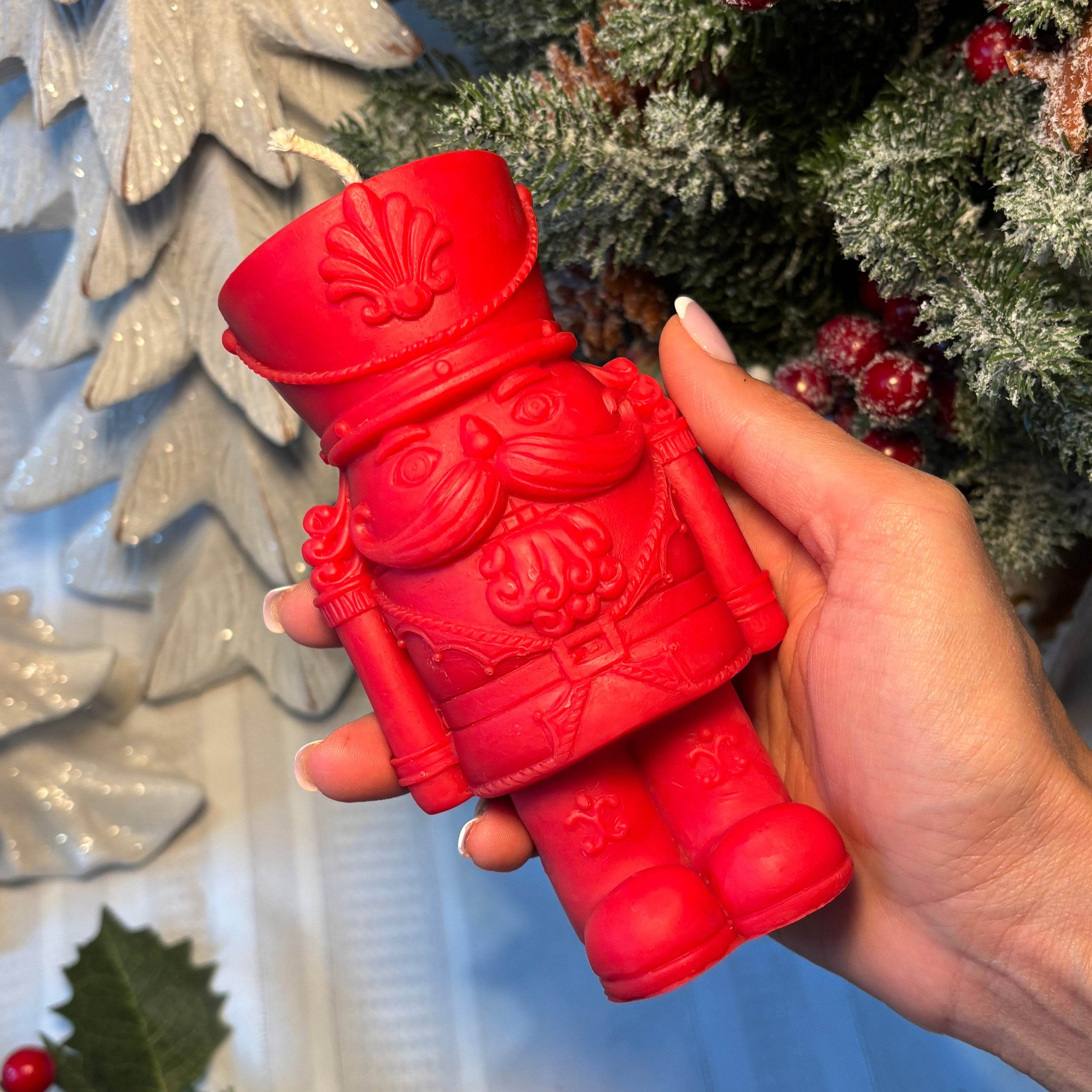 Nutcracker Candle – Handcrafted Holiday Classic in Sculpted Wax - AuraLux